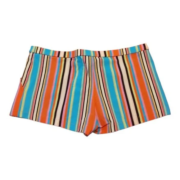 Tomas Maier Swim Striped Pull On Shorts Size 38 Multicolor Beachy Summer - Picture 2 of 3